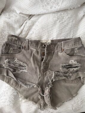 Grey one teaspoon shorts